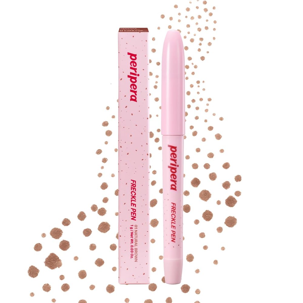 Peripera Freckle Pen, Natural Sun-Kissed Makeup  Long Lasting, Smudge-Proof Faux Freckles with Precision Dot Tip, Buildable K-Beauty Freckle Makeup Pen (01 NATURAL BROWN)