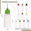 100 Pcs 10 Ml/0.34 Oz Mini Needles Applicator Bottles, Fine Tip, For Diy, Quilting, Painting, And Craft, Precision Tip Applicators view 3