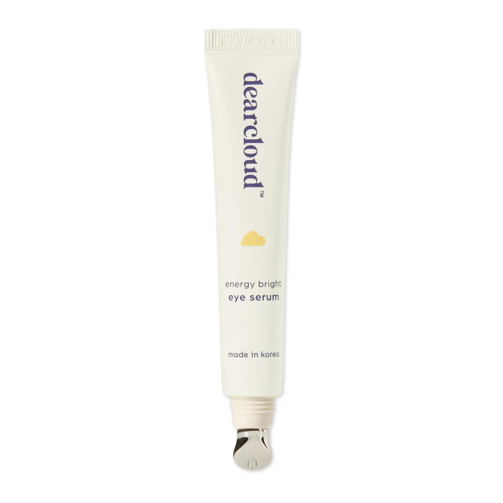 dearcloud Energy Eye Serum  Under Eye Serum for Puffiness and Bags with Vitamin C & Dipeptide-2  Korean Skincare for Dark Circles (.68 fl oz)