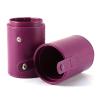 Brrnoo Portable Makeup Brush Holder, Travel Brush Holder, Cylindrical Cosmetic Brushes Cup Organizer, PU Leather Travel Makeup Brushes Case Bag view 1