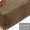 ASWRTYJO Mens Travel Toiletry Bag Canvas Leather Cosmetic Makeup Organizer Portable Shaving Kits(E) view 4