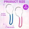BEIQIYA 2pcs Manual Facial Hair Remover, Portable Spring Epilators Remover, Stainless Steel Removal Face Trimmers for Women Men- Blue & Pink view 2