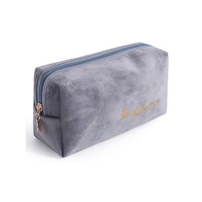 ASWRTYJO Multifunction Travel Cosmetic Bag Women Makeup Bags Toiletries Organizer Solid Color Female Storage Make Up Case(Gray)