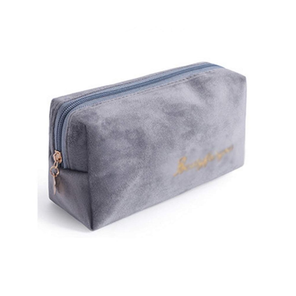 ASWRTYJO Multifunction Travel Cosmetic Bag Women Makeup Bags Toiletries Organizer Solid Color Female Storage Make Up Case(Gray)