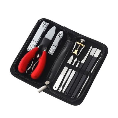 11-Piece Pedicure and Manicure Tool Set, Stainless Steel Nail Clippers, Trimmers & Grooming Kit for Hands & Feet Care