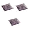 Setomonohonpo 3 Piece Set Penetrating Murasaki Rectangular Shaving Plates, Medium, 5.8 x 5.8 x 0.7 inches (14.8 x 14.8 x 1.7 cm) | Square Plate Porcelain view 1