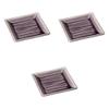 Setomonohonpo 3-Piece Set, Penetrating Murasaki Rectangular Sharpener, Small, 4.1 x 4.1 x 0.6 inches (10.3 x 10.3 x 1.6 cm) | Square Plate Porcelain view 1