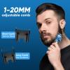 RAINPOT Saker Beard Trimmer for Men,Gifts for Men, Vacuum Beard Trimmer Kit with LED Display, 20 Length Settings, IPX7 Waterproof, USB Charge, Travel Case (9899 Green) view 4