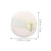 3Pcs Large Fluffy Makeup Puff Soft Washable Facial Powder Applicators with Aesthetic Embroidery view 2