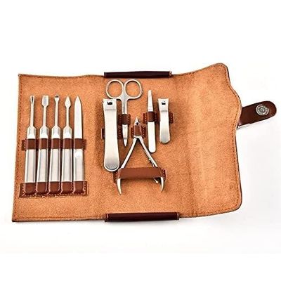 10-Piece Stainless Steel Nail & Toe Clippers Set  Professional Manicure & Pedicure Tools for Salon and Home Use, Portable Storage Box Included