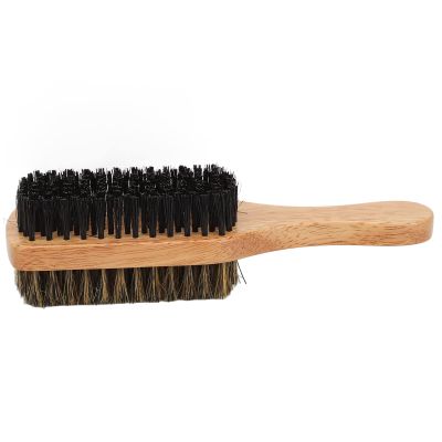 Cryfokt Beard Comb, Moderate Double Sided Rubber Wood Handle Beard Comb Easy Carrying Easy To Control for Styling for Men
