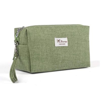 ASWRTYJO Toiletry Bags Canvas Travel Cosmetic Bag Small Organizer Women Makeup Bag Neceser Make up Case Beauty Storage(A)