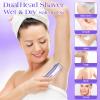 2 in 1 Bikini Trimmer for Women Dual Head Electric Razors IPX7 Waterproof Wet & Dry Use, Electric Shaver for Women Private Area Facial Body Underarm Leg Arm Hair Remover for Pubic Hair view 3