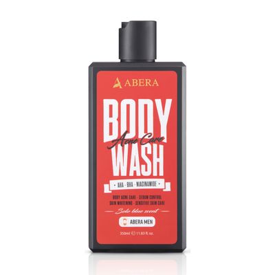 ABERA Mens Acne Body Wash  Lactic Acid 5% and Niacinamide Exfoliating Shower Gel for Back and Body Acne, Deep Clean Oil Control for Sensitive Skin, 11.83 fl oz