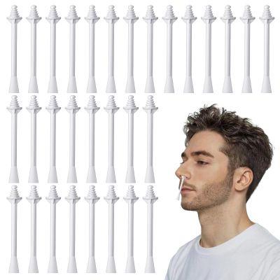 LIQWEI 60Pcs Nose Wax Sticks, Wax Sticks for Hair Removal, Plastic Waxs Applicator Wands Noses Hairs Kit, Noses Kit for Men Women Nose Hairs Remover for Nostril Nasal Cleaning Ear Hair Removal