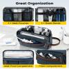 Vorspack Canvas Toiletry Bag for Men - Water Resistant Travel Bag for Toiletries, Bathroom Essentials, Accessories - Navy Blue view 3