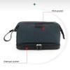 ASWRTYJO Portable Men Makeup Bag Waterproof Leather Organizer Cosmetic Storage Women Necessaries Wash Toiletry(D) view 3