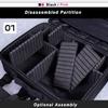 ASWRTYJO Women Fashion Cosmetic Case Travel Makeup Organizer Professional Make Up Box Beauty Cosmetics Bag Artist Makeup Suitcase(D) view 2