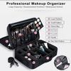 ASWRTYJO Women Fashion Cosmetic Case Travel Makeup Organizer Professional Make Up Box Beauty Cosmetics Bag Artist Makeup Suitcase(D) view 3