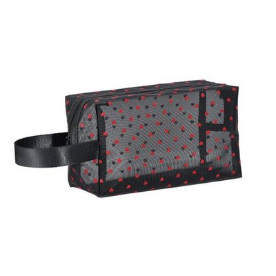 ASWRTYJO 1pc Mesh Makeup Bag With Hand Strap Large Capacity Mesh Cosmetic Pouch Cosmetic Organizer Bag for Outdoor Travel(white-Dinosaur Doodle4)