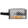 ASWRTYJO 1pc Mesh Makeup Bag With Hand Strap Large Capacity Mesh Cosmetic Pouch Cosmetic Organizer Bag for Outdoor Travel(white-Dinosaur Doodle4) view 3