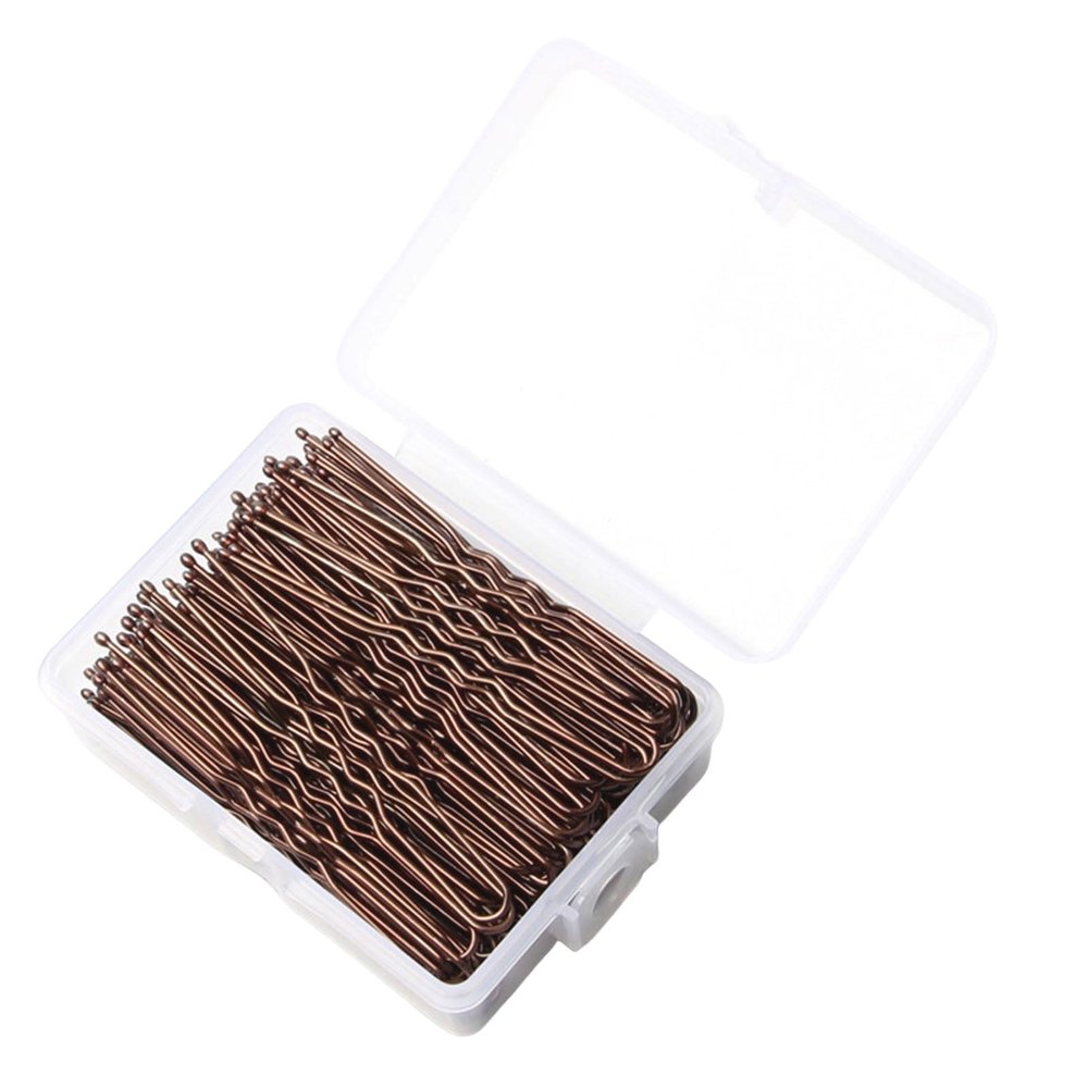 100pcs Pins Hair Pins Kit with Storage Box U Shaped Hair Pins Historical Styling Pins Accessories (01)