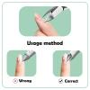 Criyar Fine Edge Cuticle Trimmer & Nippers, Scissors, Silicone Handle Nail Tools for Precise Removal, Durable Washable Cuticle Cutter & Remover Nail Clippers (Black/Rose 2PCS) view 3