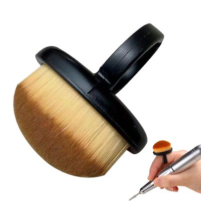 Finger Ring Nail Dust Brush - Fingernail Clean Up Scrubber | Soft Manicure Duster Tools Powder Remover, Toenail Acrylic Dirt Cleaning Gadget for Home Salon Indoor Outdoor Travel