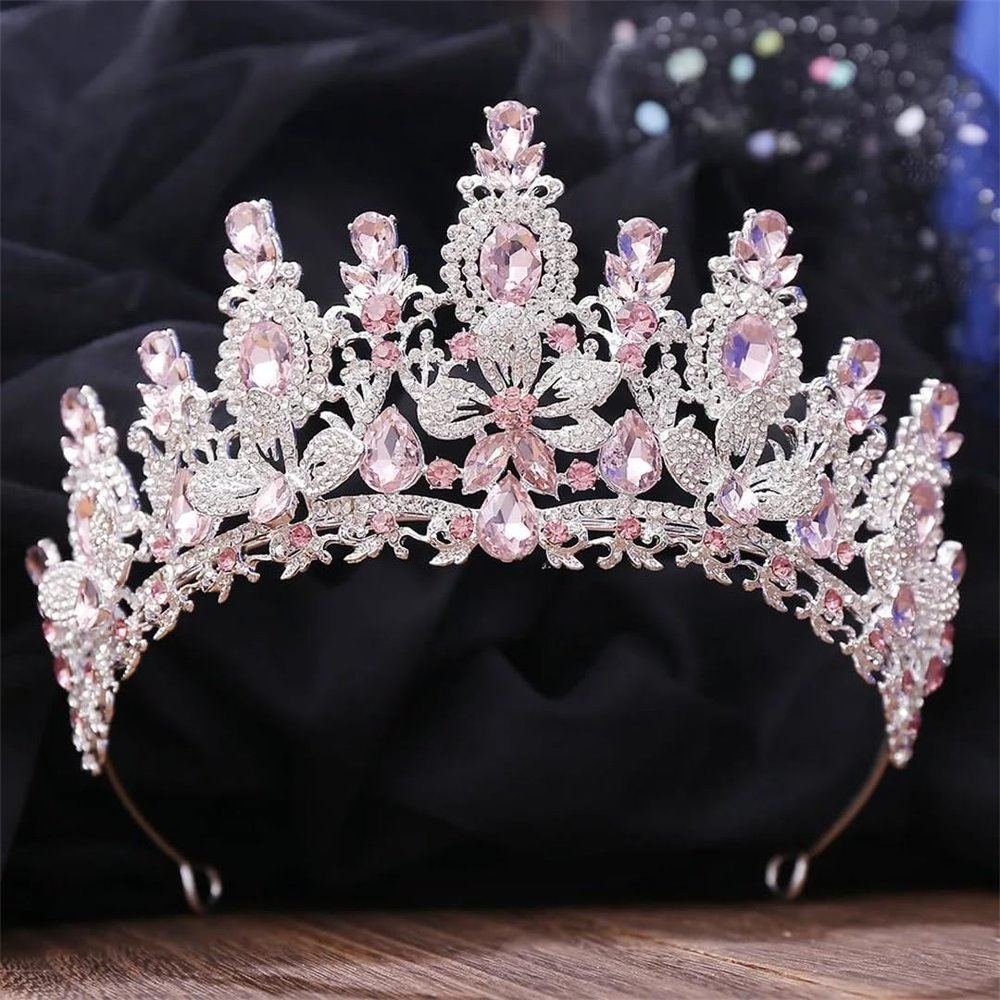 Women's Wedding Crown Rhinestone Crystal Bridal Diadem Pageant Headdress Bride Tiara Hair Jewelry