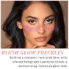 10 Pcs Holographic Multichrome Glitter Freckles Face Tattoos, 2-in-1 Rose-pink Blush and Holographic Laser Temporary Tattoos, Waterproof and Long-lasting Face Makeup Tattoos for Women and Girls view 4