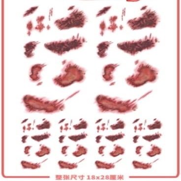 2pcs Cut Wrist Simulation Waterproof Temporary Tattoo Stickers With Scratches Scars With Halloween Lasting Injuries And Bruises Fake Tattoo(D)
