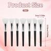 7 Pieces Silicone Face Mask Applicator, Face Mask Brush Silicone Brush for Faces Soft and Flexible Applicator Brushes Facial Masks Spatula Beauty Tool Brushes for Mud Clay Body Lotion Cream (Black) view 2