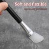 7 Pieces Silicone Face Mask Applicator, Face Mask Brush Silicone Brush for Faces Soft and Flexible Applicator Brushes Facial Masks Spatula Beauty Tool Brushes for Mud Clay Body Lotion Cream (Black) view 3