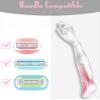 Replacement Razor Handle Compatible with Gillette Venus - Non-Slip Ergonomic Grip, Pink Handle Only (Fits Most Venus Blades) (2Pcs) view 2