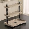 3-Layer Resin Storage Rack Countertop Organizer for Makeup Skincare Mugs & Perfume Versatile Desktop Shelf for Bathroom Long-Lasting(Natural) view 1