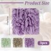 3 PCS Loofah Washcloth Combo 2-in-1, Soap Bar Loofah Exfoliating Shower Pouf with Bar Soap Pocket Body Scrubber Exfoliating Loofa for Women & Men Bath Accessories Cleaning Tool (Green Purple Khaki) view 2