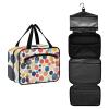 Abstract Colorful Dots Pattern Hanging Cosmetic Travel Bag with Hook, Designer Portable Cosmetic Organizer for Travel Essentials Gym bolso de maquillaje para Mujer L view 2