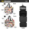 Abstract Colorful Dots Pattern Hanging Cosmetic Travel Bag with Hook, Designer Portable Cosmetic Organizer for Travel Essentials Gym bolso de maquillaje para Mujer L view 3