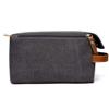 ASWRTYJO Travel Cosmetic Wash Bag Unisex Toiletry Bag Vintage PU Canvas Compact Travel Make up Men Shaving Bag with Handle view 3