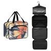 Abstract Girl with Flower Hanging Mens Travel Bag Toiletry with Hook, Designer Waterproof Medicine Bags for Women Must Haves Cruises bolso de para Mujer L view 2