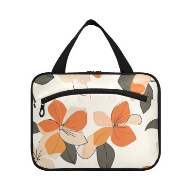 Simple Flowers Retro Hanging Toiletry kit for Men with Hook, Designer Compact Shaving kit Bags for Men for Trip Essentials Toilet bolso de Mano para Hombre L