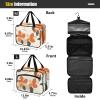 Simple Flowers Retro Hanging Toiletry kit for Men with Hook, Designer Compact Shaving kit Bags for Men for Trip Essentials Toilet bolso de Mano para Hombre L view 3