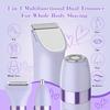 Hatteker 4-in-1 Women's Electric Razor, Dual-Head Body Hair Trimmer for Women, IPX7 Waterproof Rechargeable Bikini Trimmer & Facial Hair Remover for Legs, Armpits, Face, Nose, Eyebrows, Purple view 2
