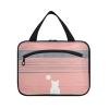 Cartoon Cat and Sunset Hanging Travel Size toiletries kit with Hook, Designer Necessities Brush Bag for Women Traveling Vacation bolso de Mano para Hombre L view 1
