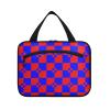 Buffalo Plaid Red Blue Hanging Toiletry kit for Men with Hook, Designer Compact Toiletry kit for Traveling Women Camping envase para Perfume de L view 1