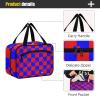 Buffalo Plaid Red Blue Hanging Toiletry kit for Men with Hook, Designer Compact Toiletry kit for Traveling Women Camping envase para Perfume de L view 4