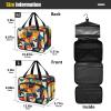Abstract Shapes Eyes Hanging Makeup Bag with compartments with Hook, Designer Multifunctional Bags with Zipper for mom Hotel bolso de Mano para Hombre L view 3