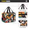 Abstract Shapes Eyes Hanging Makeup Bag with compartments with Hook, Designer Multifunctional Bags with Zipper for mom Hotel bolso de Mano para Hombre L view 4