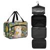 Art Oil Painting Garden Cat Hanging Shaving kit Travel Bag with Hook, Designer Essential Make up Bags for Travel Accessories Camping bolsas de maquillaje para Mujer L view 2