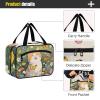 Art Oil Painting Garden Cat Hanging Shaving kit Travel Bag with Hook, Designer Essential Make up Bags for Travel Accessories Camping bolsas de maquillaje para Mujer L view 4